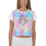 Camiseta corta "humalien", mitad humano, mitad cosmos