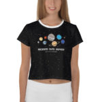 Necesito más espacio - Gracias por tu comprensión. Camiseta espacial para mujer con planetas del Sistema Solar