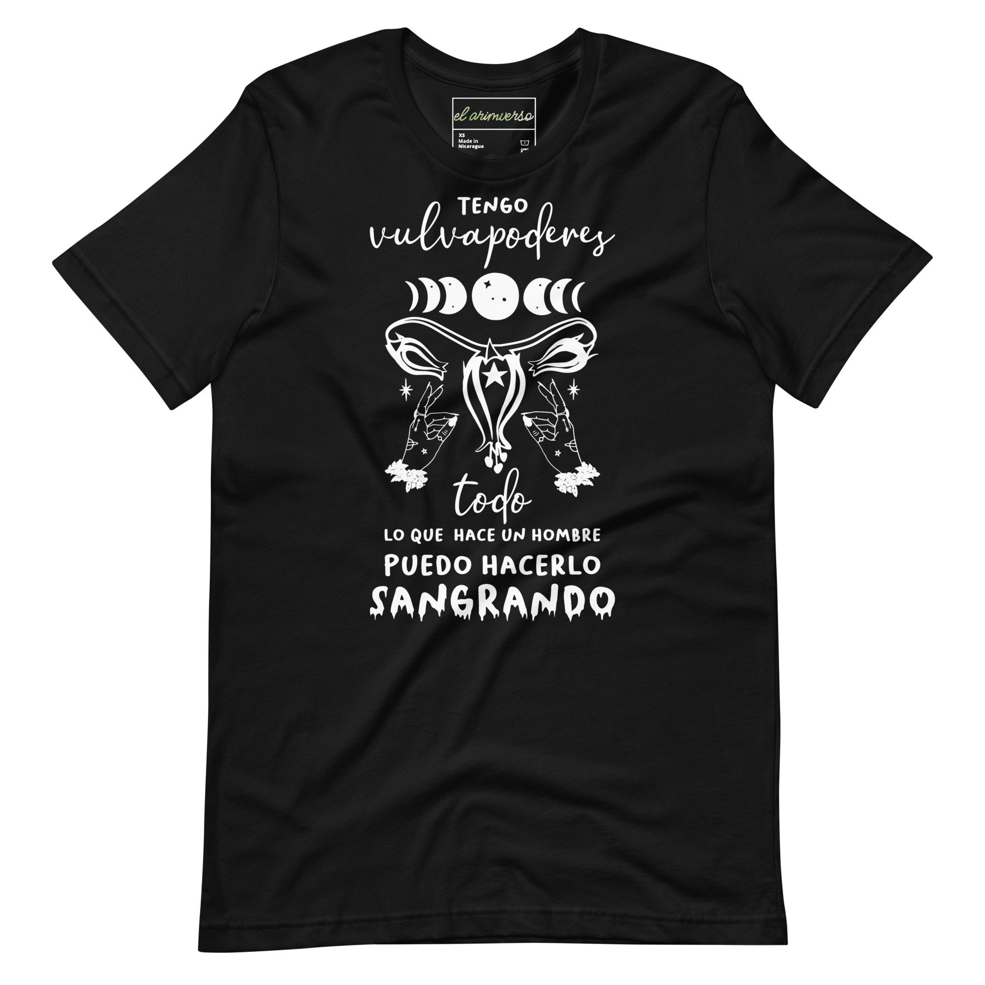 Tengo VULVAPODERES: todo lo que hace un hombre puedo hacerlo SANGRANDO. Camiseta para el Día de la Mujer empoderada, rojo sangre, blanco, multicolor - Imagen 20