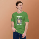 COVID-19 Passport: SCAN THIS. Red, green or black T-shirt for denialists, conspiracists and anti-vaxxers