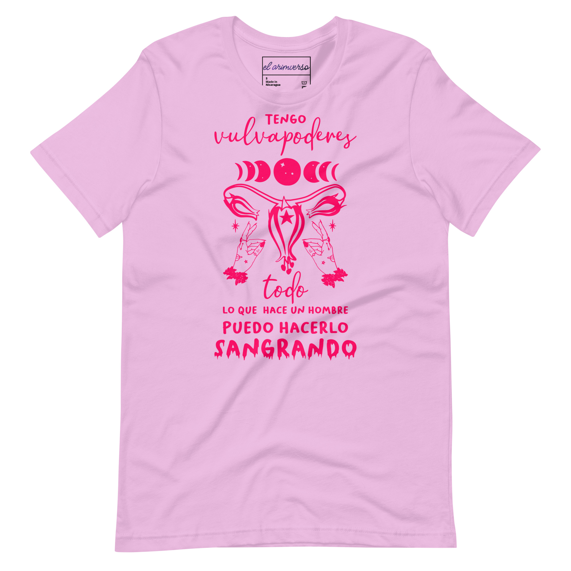 Tengo VULVAPODERES: todo lo que hace un hombre puedo hacerlo SANGRANDO. Camiseta para el Día de la Mujer empoderada, rojo sangre, blanco, multicolor - Imagen 14